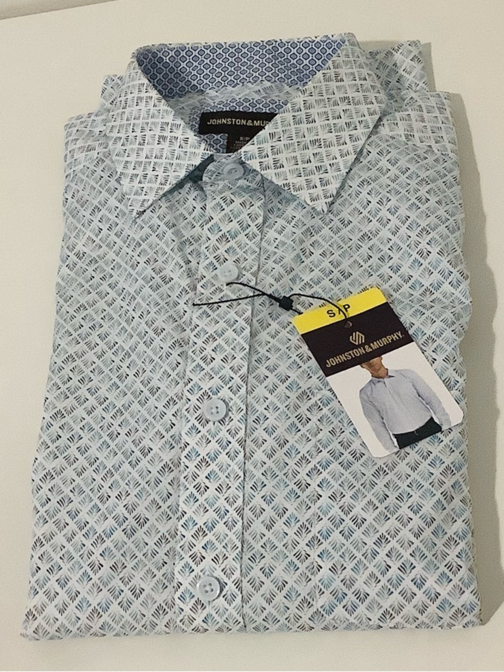 Johnston & Murphy Geometric Dress Shirt - Men's Sz.S